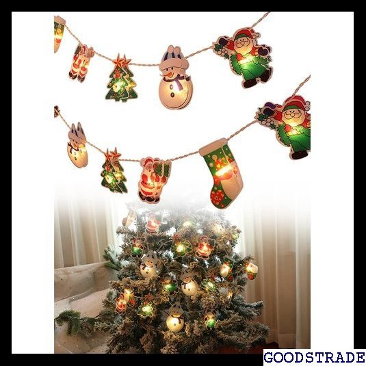 《新品　送料無料》 クリスマスライト 20個ライトセット 2.5ｍ プレゼント 中庭 クリス かわいい 防水 LEDライ 193_7