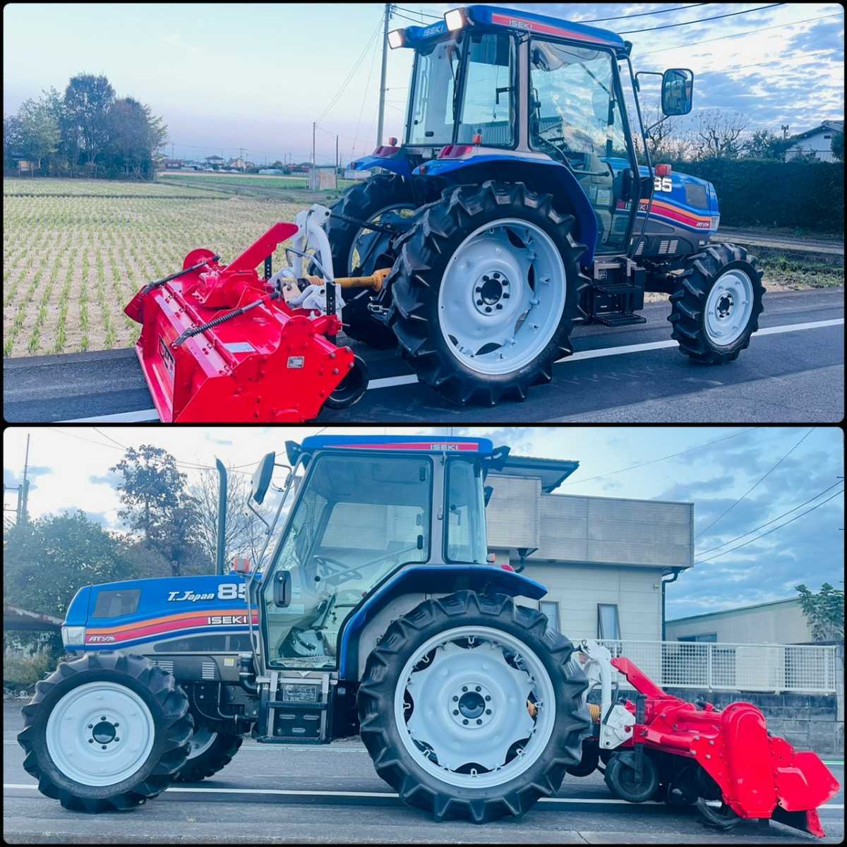 イセキトラクターT.Japan85*710アワー*85馬力*エアコンキャビン*ニプロロータリー付き*4WD_3