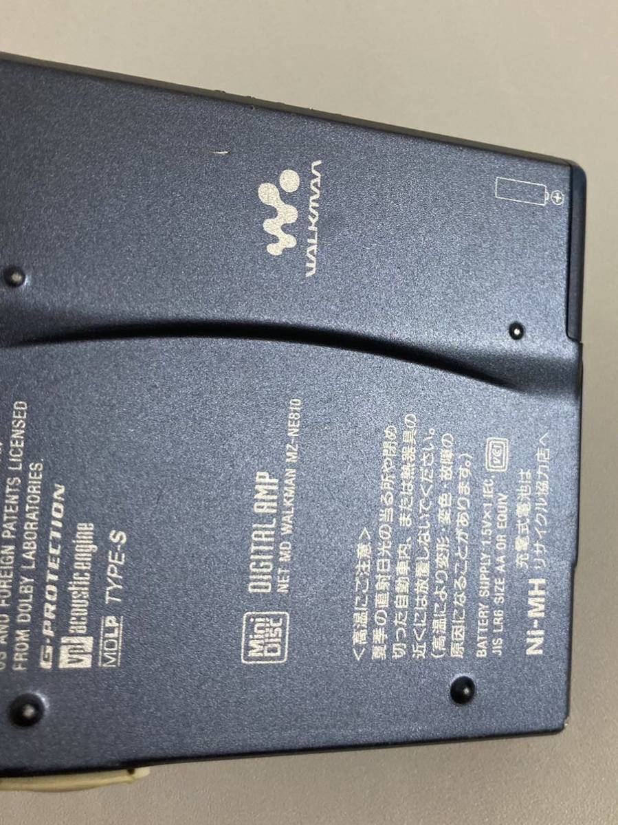 SONY MZ-NE810 ソニー NET MD ウォークマン ブルー 動作◯ リモコン