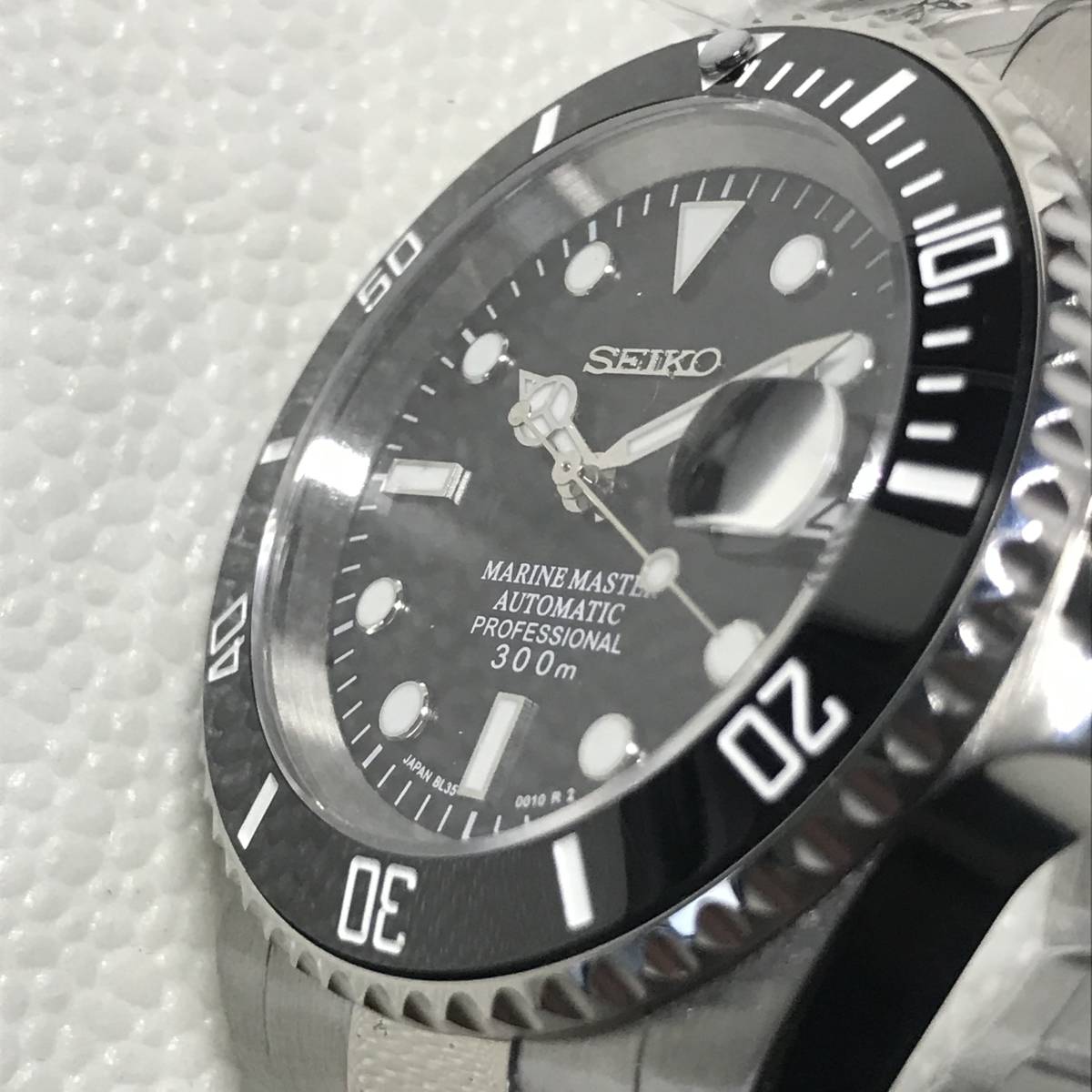 SEIKO MOD NH35 サブマリーナ裏スケルトン ブラックセラミックベゼル 