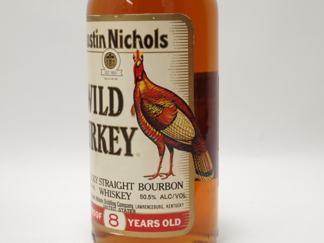 Wild Turkey ワイルドターキー 8年 旧ボトル 正面ラベル 750ml 箱付☆