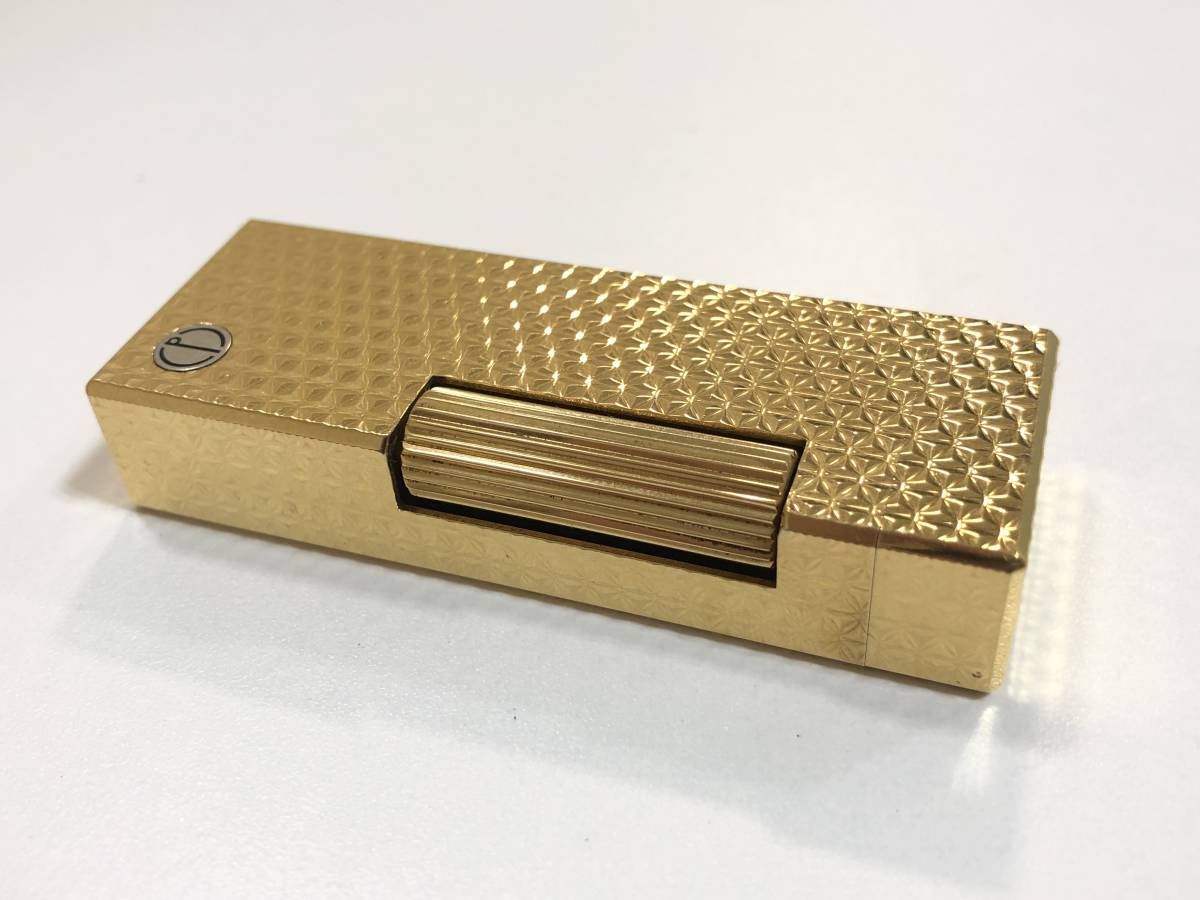 SN914 dunhill ガス ライター ゴールド スイス製 ダンヒル 中古 良好
