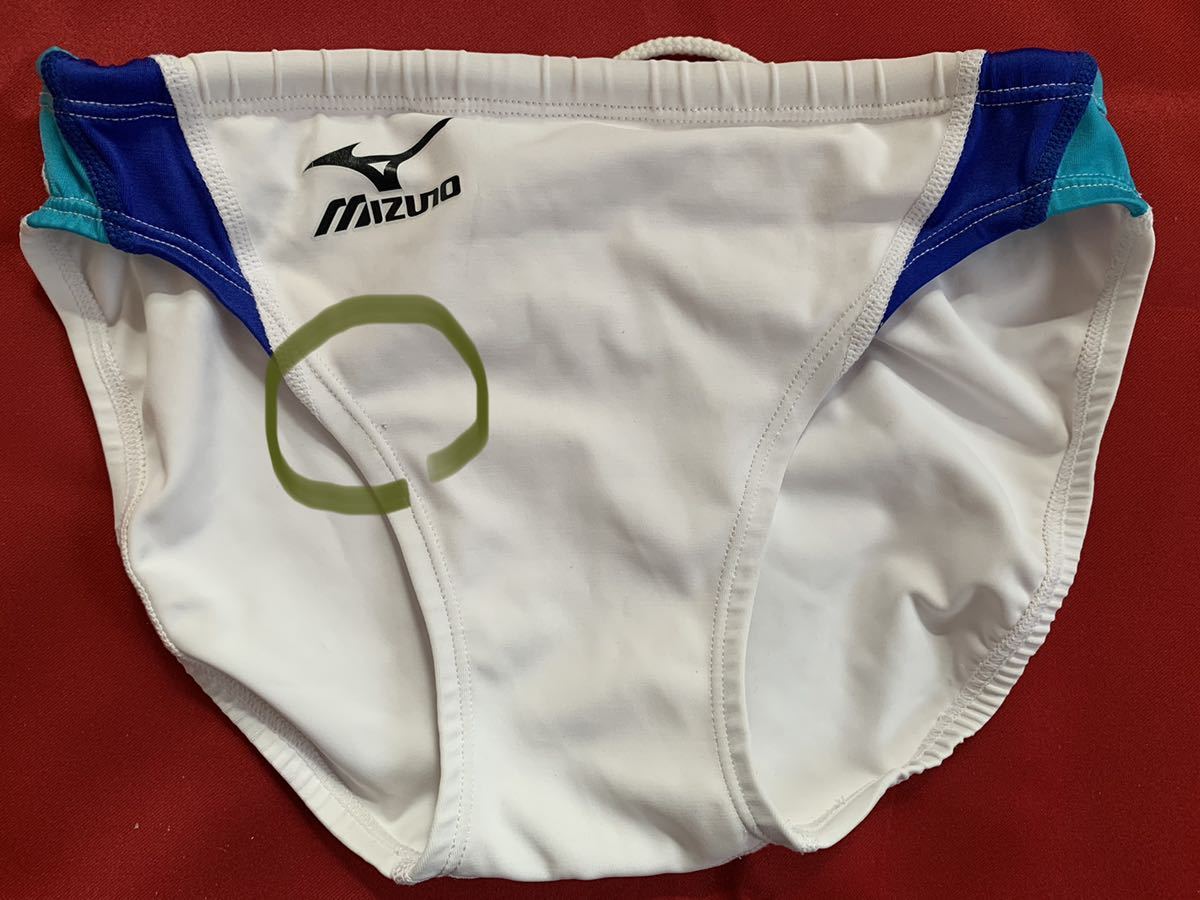 ミズノ MIZUNO 競パン 競泳水着 ホワイト ブルー切替 X L Oサイズ(L 
