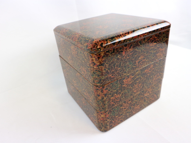 津軽塗 七々子塗 漆器まとめて 唐塗⁄七々子塗 重箱⁄硯箱⁄丸盆⁄菓子器