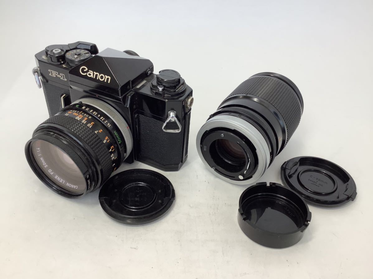 ジャンク/返品不可 Canon F-1 50mm F1.4 S.S.C. + FD 135mm F2.5 S.C.