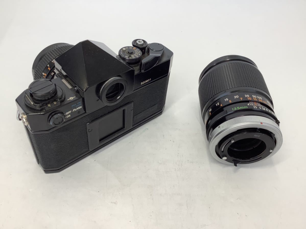 ジャンク/返品不可 Canon F-1 50mm F1.4 S.S.C. + FD 135mm F2.5 S.C.