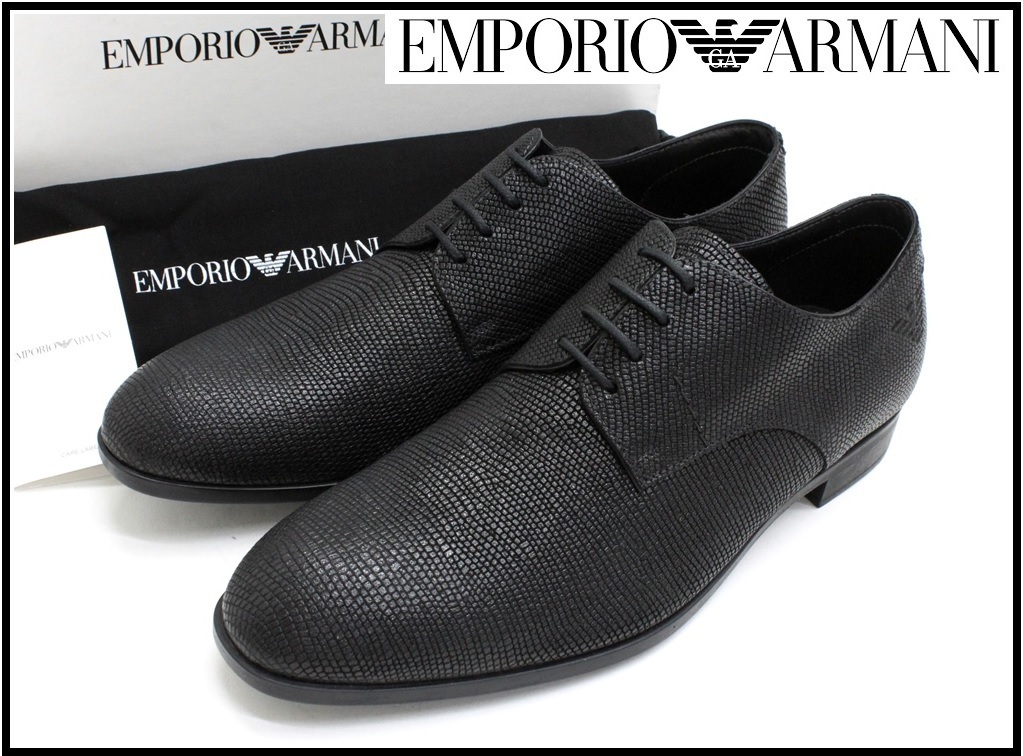EMPORIO ARMANIドレスシューズ すくなかっ レザー ホワイト レース  