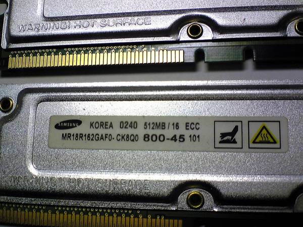 ★SAMSUNG PC800-45 ECC 512MB×2枚組（計1024MB）★②_1