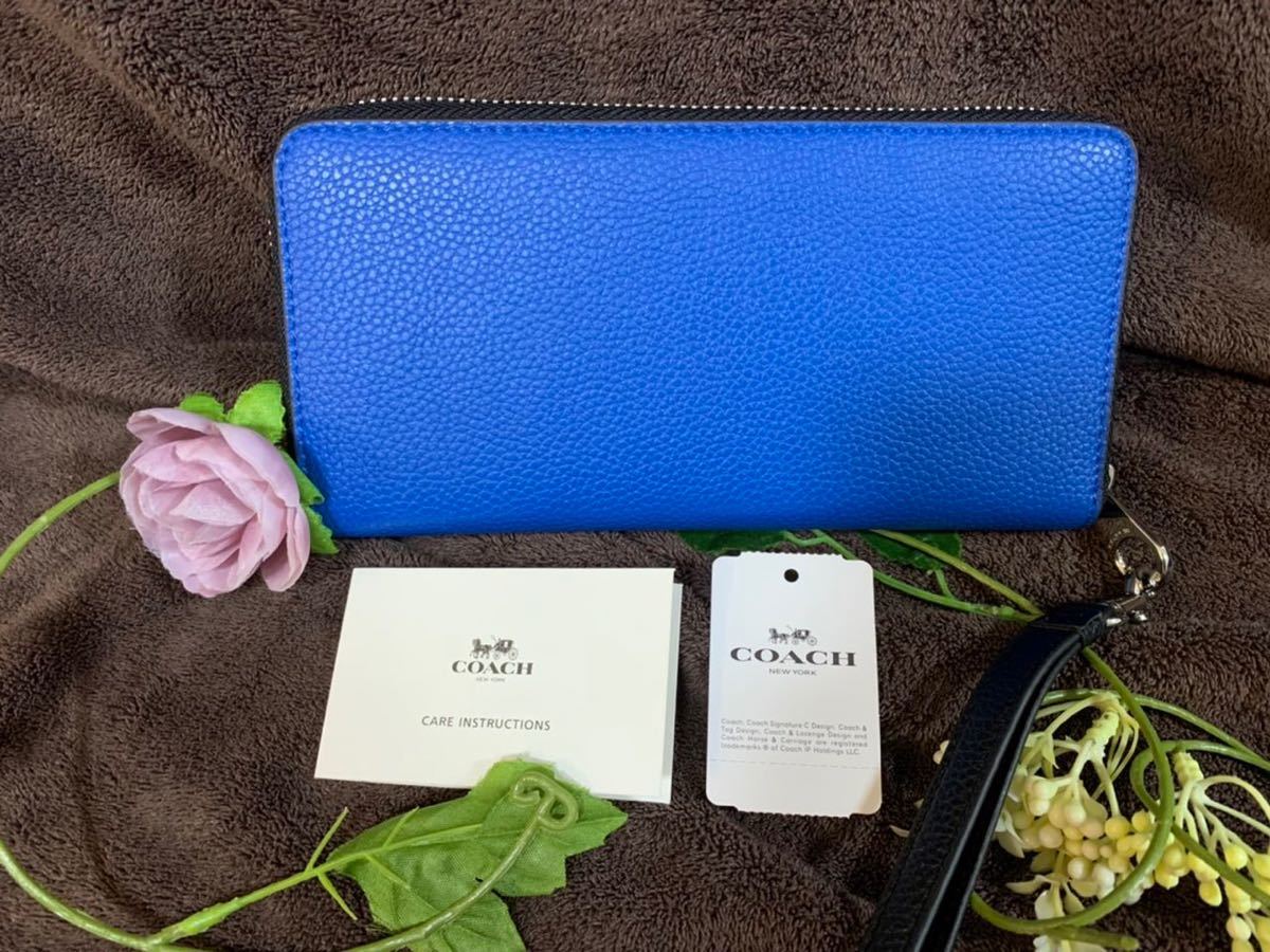 コーチ スヌーピー 長財布 COACH | ピーナッツコラボ 財布スヌーピーコラボブルー水色ストラップ付き COACHコーチ長 COACHコーチ長財布 &frasl; ラウンドファスナー長財布 スヌーピーパッチワーク francore 新品新品COACH コーチ長財布 高級牛革製長財布