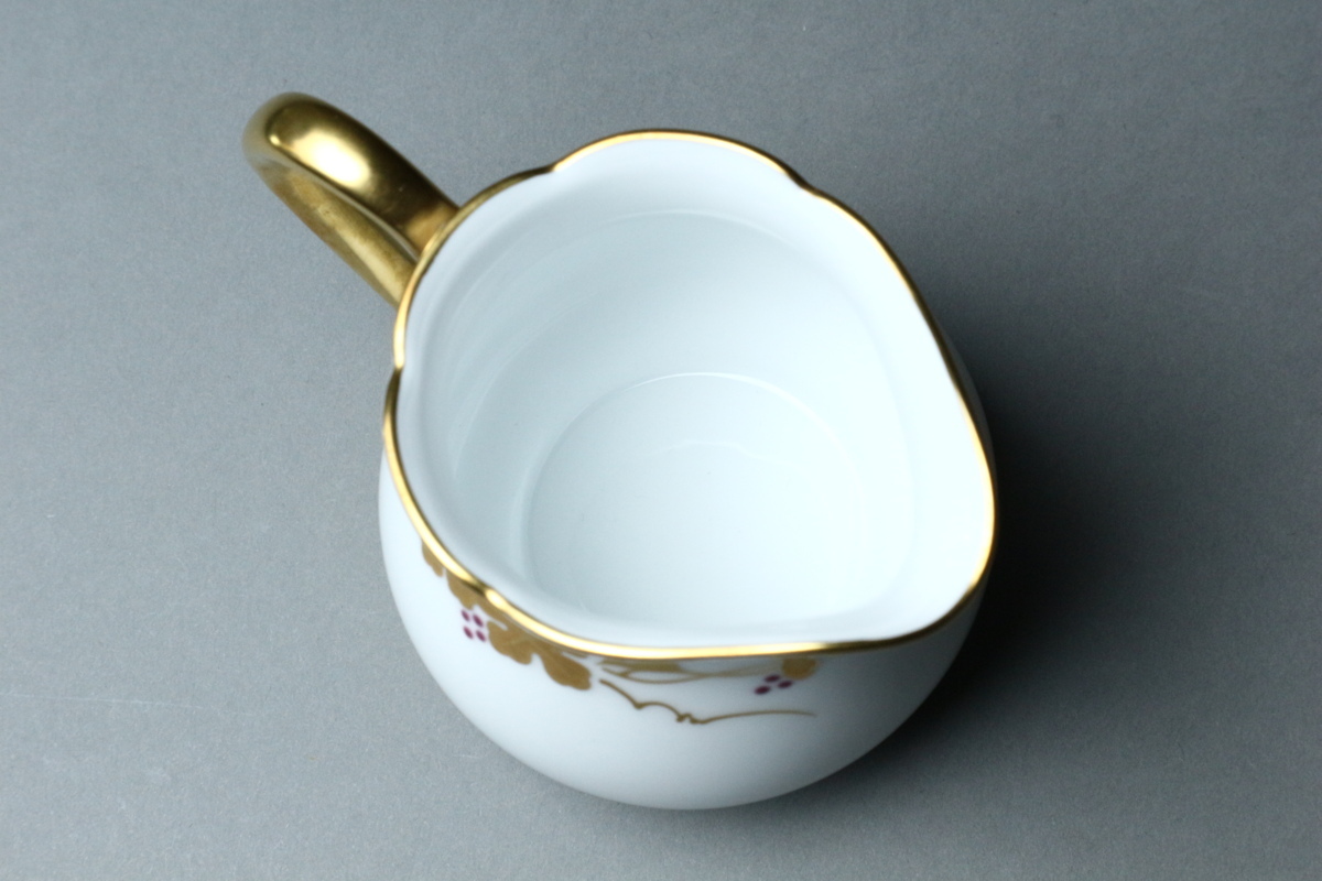 大倉陶園 金蝕ぶどう クリーマー / OKURA 金彩 葡萄文 デミタス 大倉陶