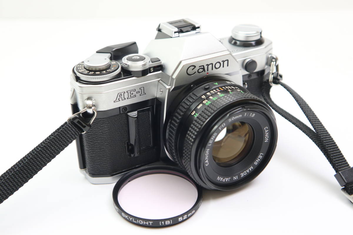 外観美品】◎Canon キヤノンAE-1+LENS New FD 50mm F1.8 【公式通販】
