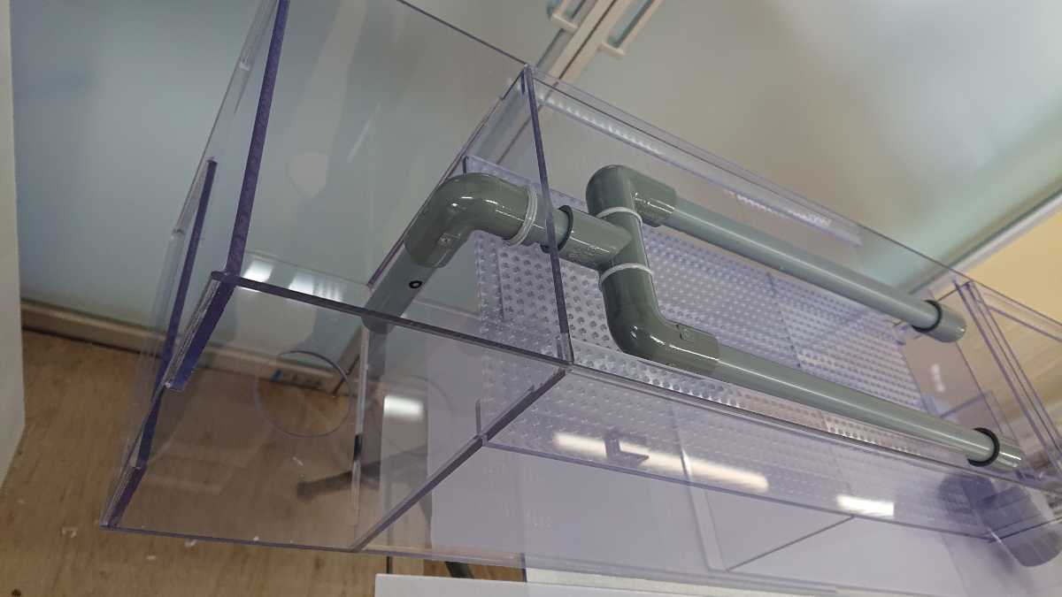 アクリル水槽 1200水槽 1200×600×450 底面ホワイト ぷぅ工房上部