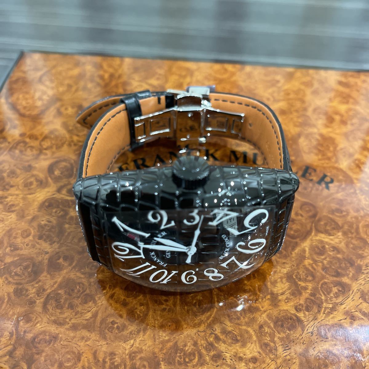 新品ベルト極希少モデル フランクミュラー ブラッククロコ 9880 