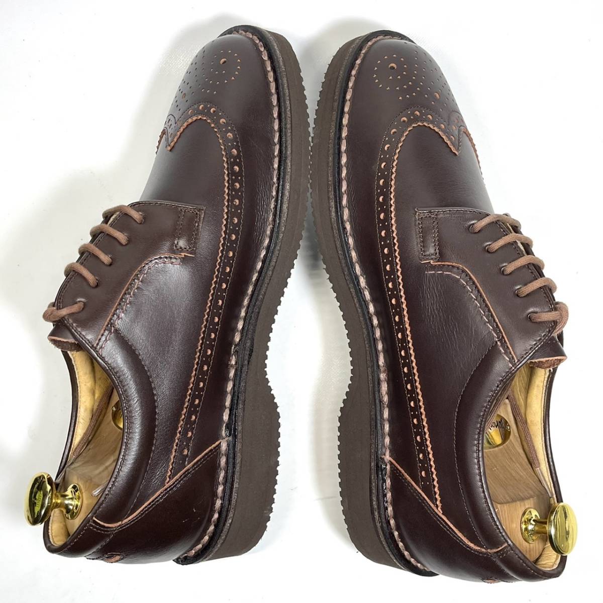 ◇即決 REGAL Walker 24.5cm メンズ 茶 ブラウン ウィングチップ 
