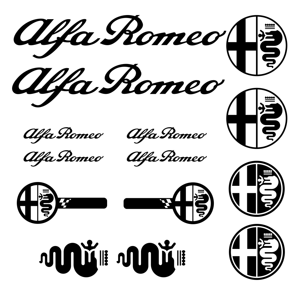 スタイリングステッカー 車 アルファロメオ Alfa Romeo デカール ６種類セット ロゴ 黒 白 グレー 赤 黄色より選択 シール その他 売買されたオークション情報 Yahooの商品情報をアーカイブ公開 オークファン Aucfan Com