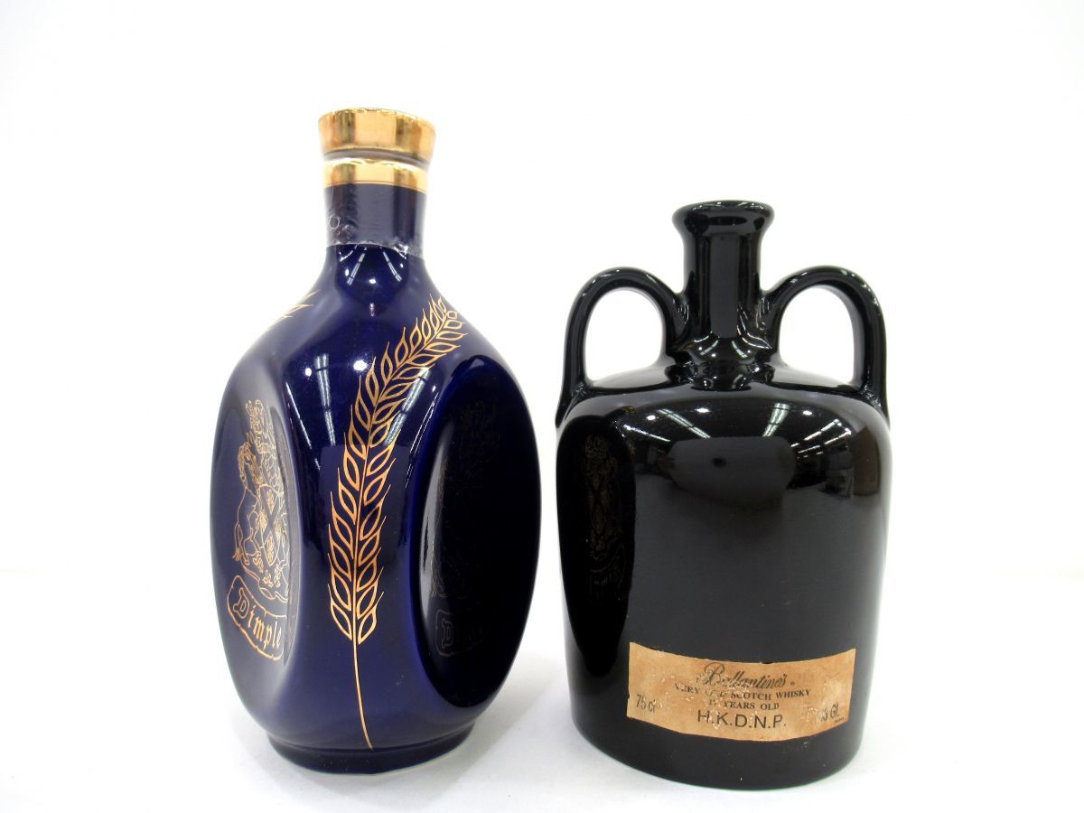 未開栓・箱付 バランタイン 17年 黒陶器 ＆ フラゴン 陶器ボトル 2本セット バランタイン 17年 陶器ボトル : 未開栓スコッチウイスキー 2本セット