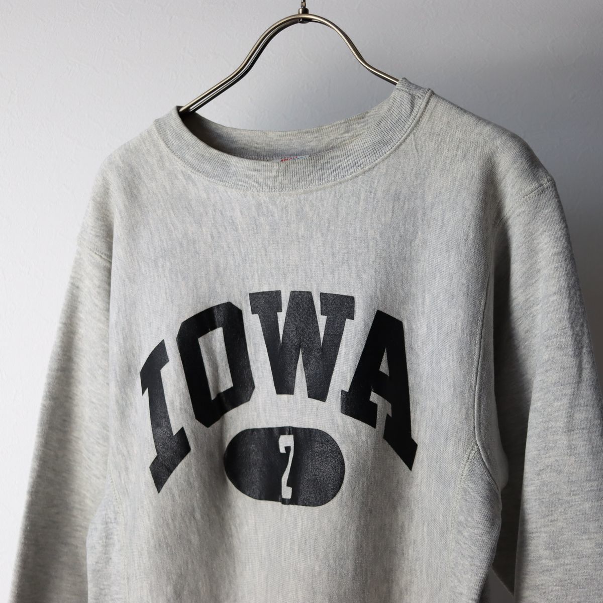 80s USA製 チャンピオン リバースウィーブ IOWA グレー S / 80s 