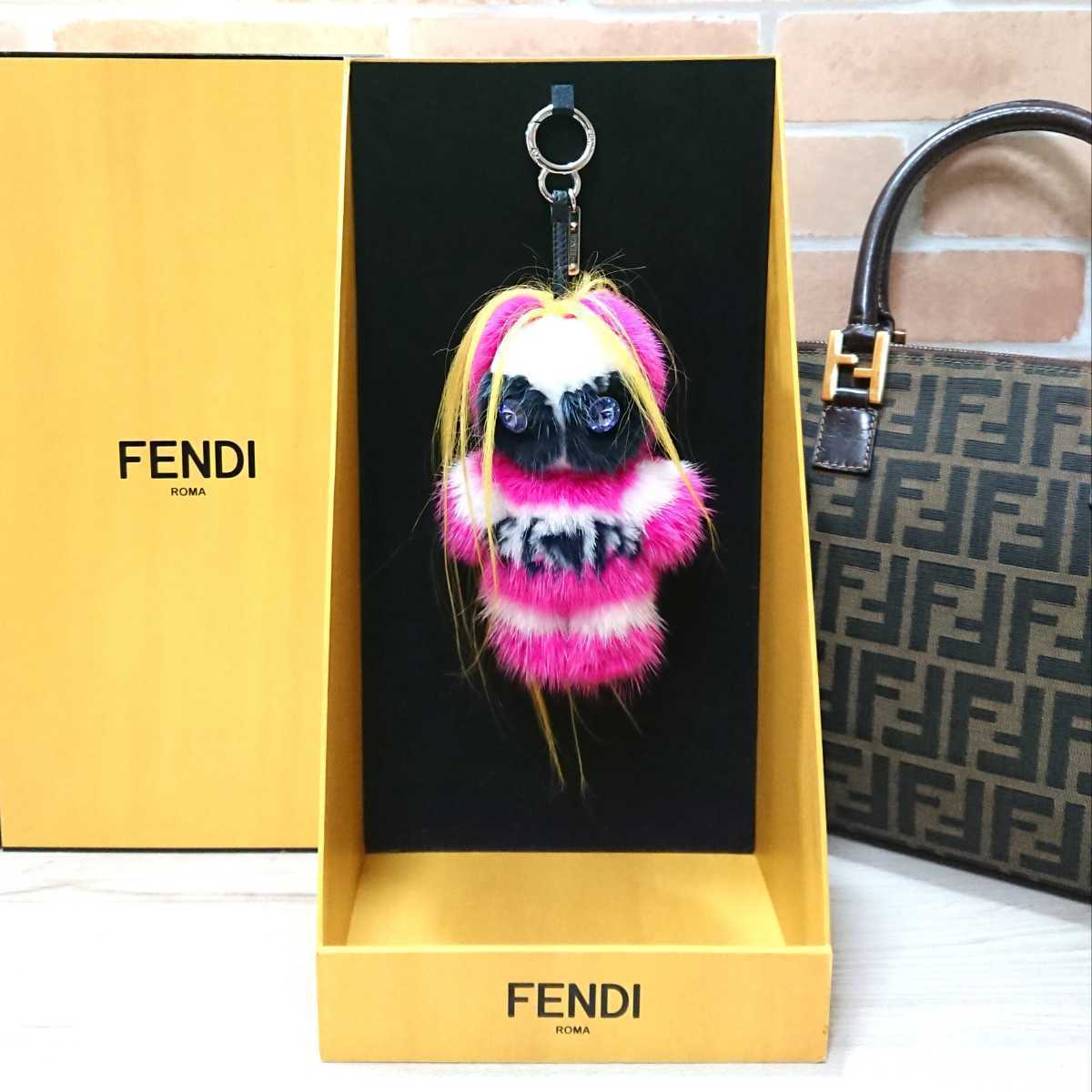 ☆極美品 フェンディ FENDI バッグバグズ モンスター ミンクファー 