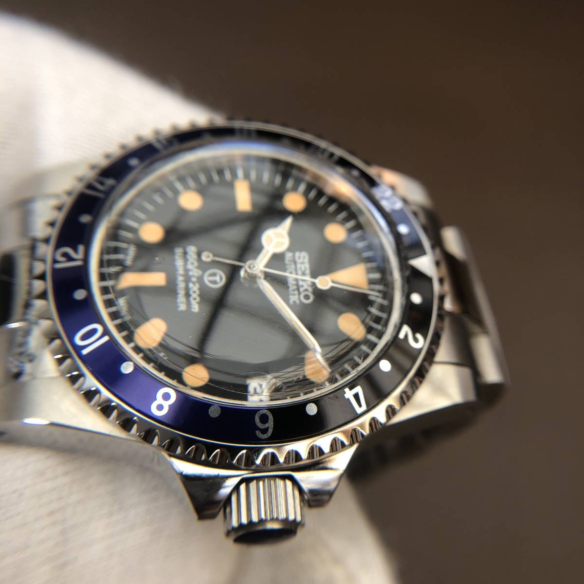 SEIKO MOD セイコー NH35 GMTタイプ バットマンアルミベゼル