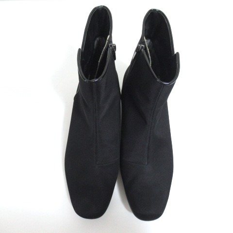 Y12☆【美品】銀座かねまつ ゴアテックス ショートブーツ 黒 ブラック