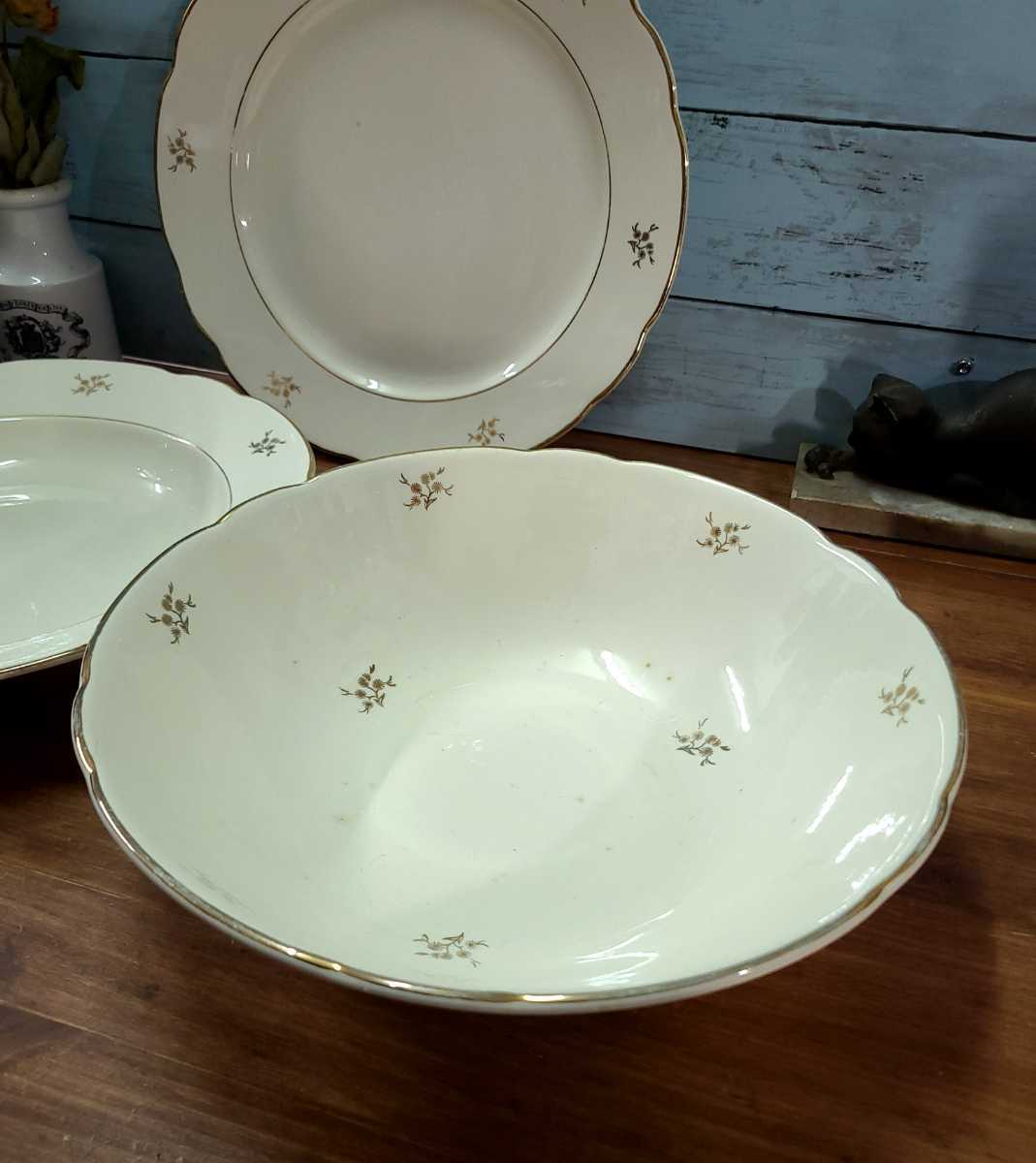 ドイツアンティーク VILLEROY&BOCH フランス製 大きい深皿 サラダ 