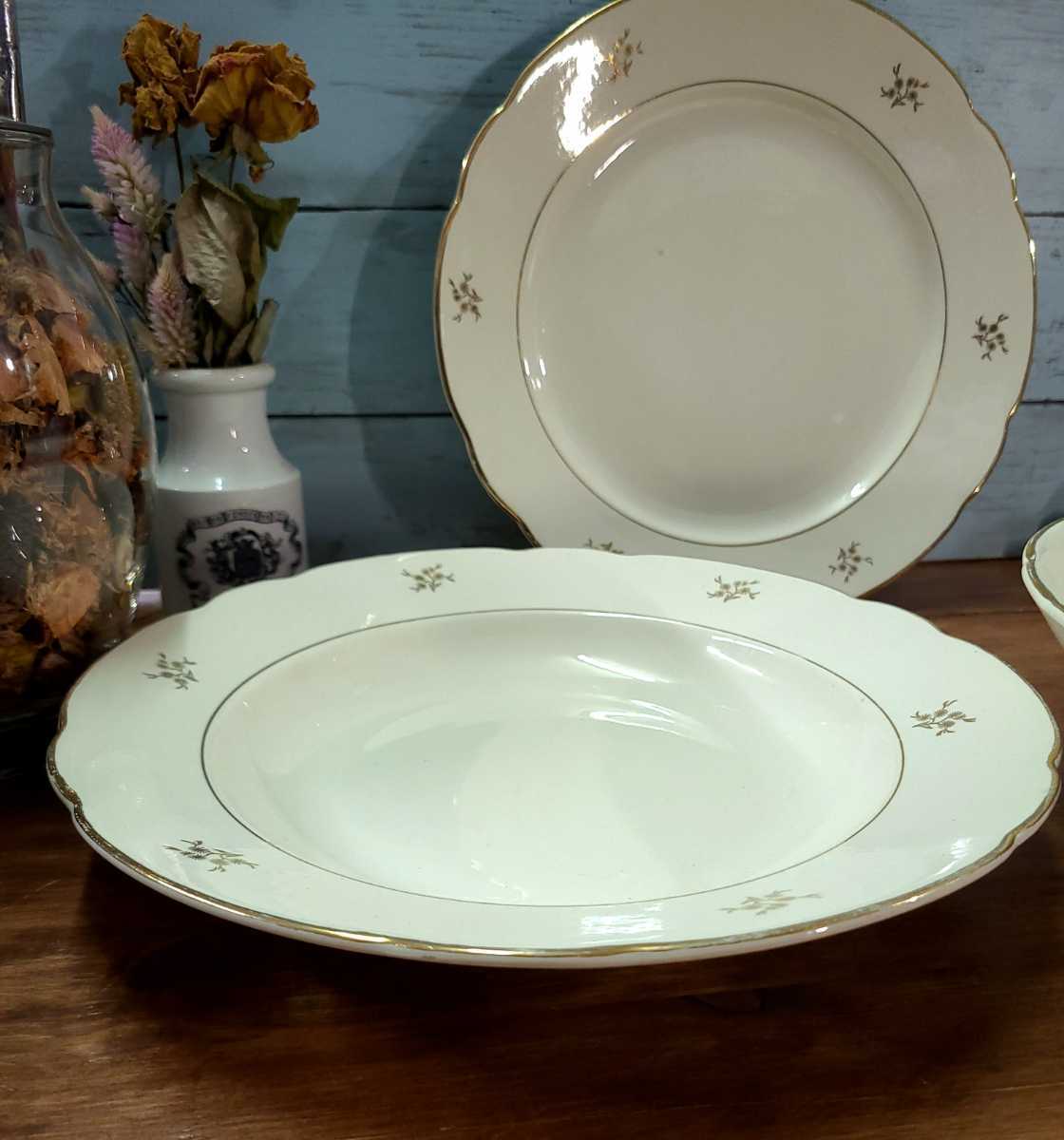 ドイツアンティーク VILLEROY&BOCH フランス製 大きい深皿 サラダ 
