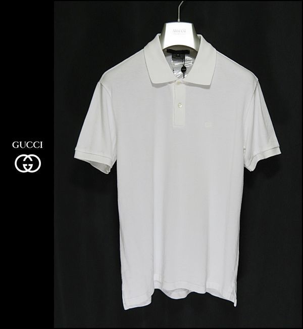  ＜美使用：タグ付属＞グッチ＜GUCCI： Summer cotton kanoko＞ポロ White カットソー＜M＞(半袖シャツ)｜売買されたオークション情報、yahooの商品情報をアーカイブ公開 - オークファン 男性用