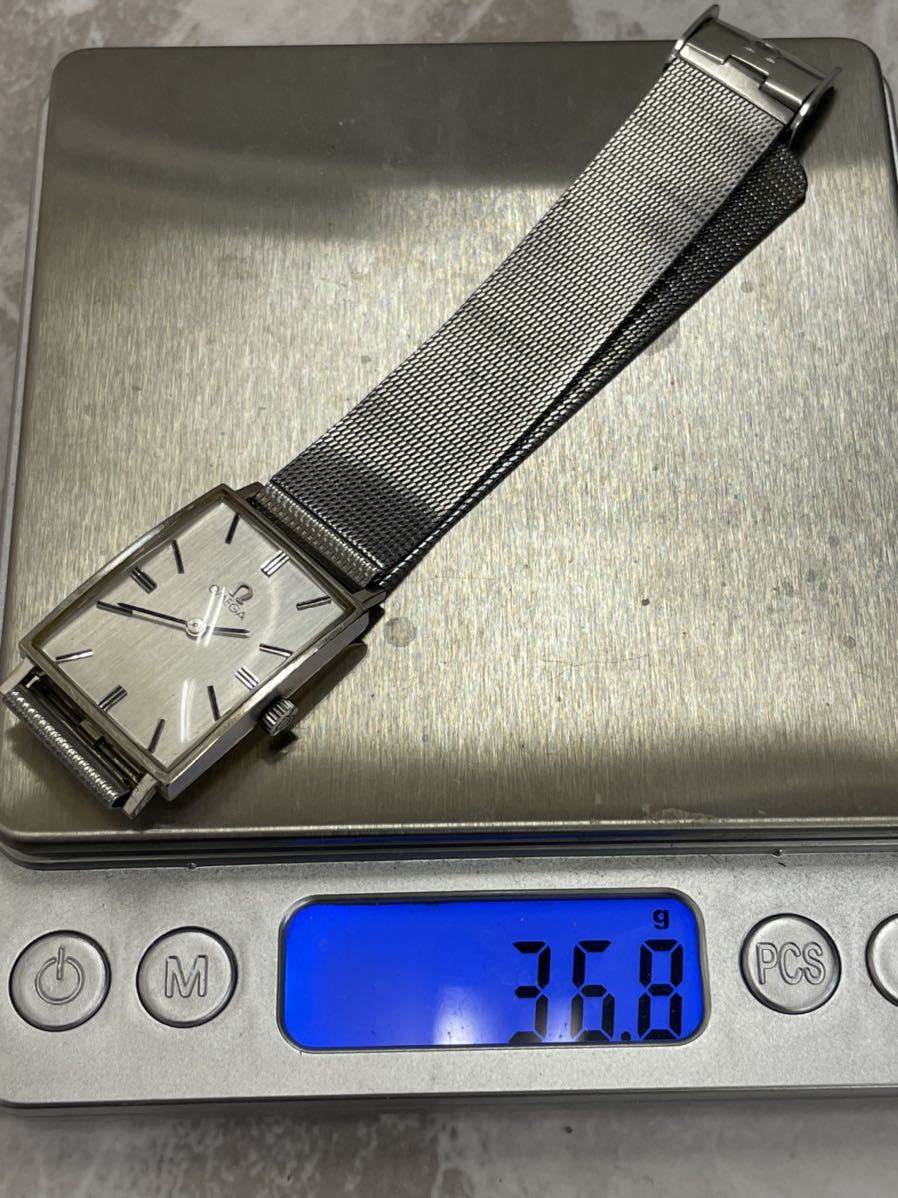 希少・不動品・OMEGA オメガ 手巻き 角型 cal.620 メンズ 腕時計 2針 