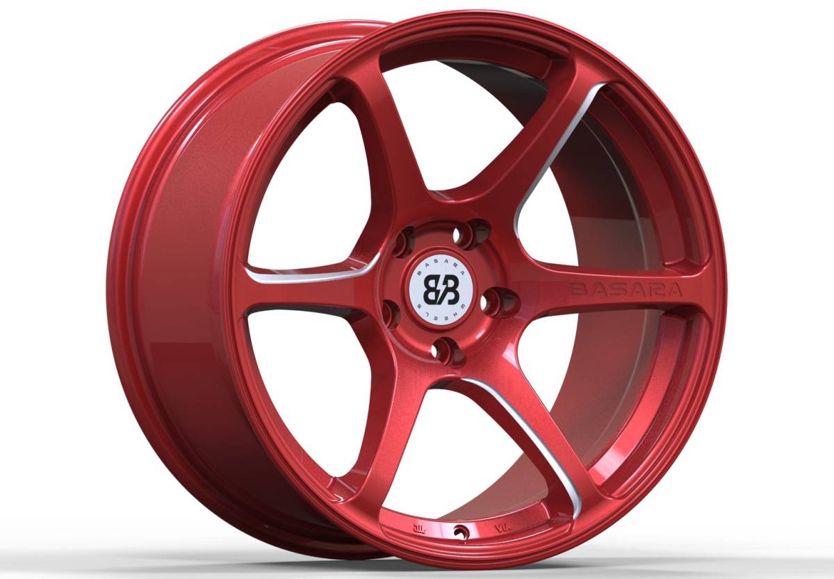 BASARA WHEELS CANDY RED 17×9J ET+15 アルミホイール バサラホイール 