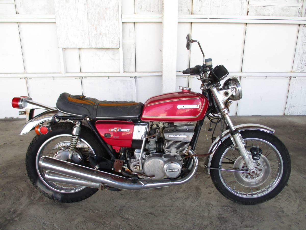 SUZUKI☆GT550☆通関証付フレーム☆譲渡証☆レストアベース☆書付 検 