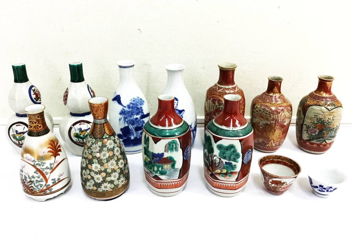 100%新品，爆買い 13点セット 九谷焼 酒器 徳利 酒盃 お猪口 ぐい呑み 庄三 金彩 色絵 赤絵 人物 骨董 陶器 伝統工芸 まとめて 大量(酒器)｜売買されたオークション情報、yahooの商品情報をアーカイブ公開 - オー 九谷