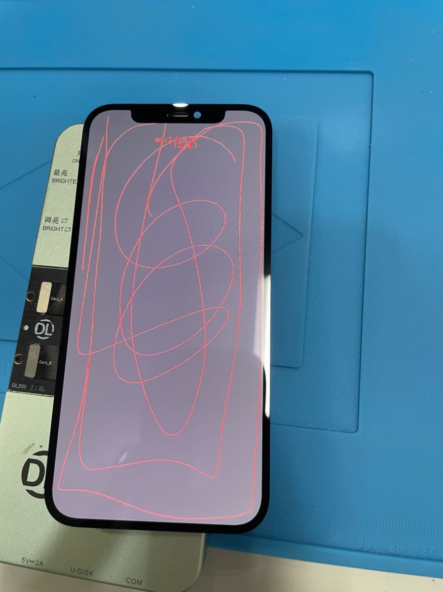 【純正品】Iphone12/12Pro 純正有機OLEDパネル・純正フロントパネル・画面修理・交換用　Softbank Docomo 防水テープ+修理工具付 0 iPhone OLED 純正品取り出し LCD セット