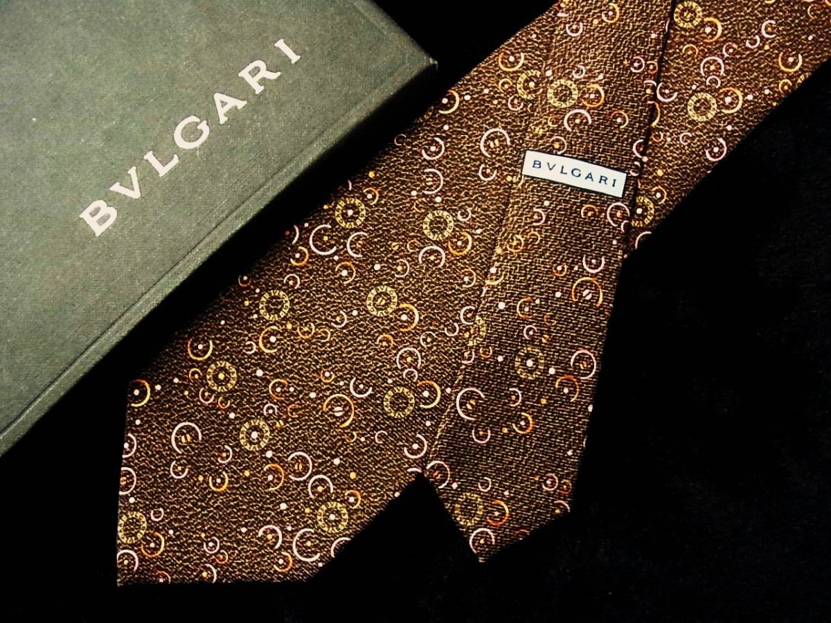*:.*:【新品N】2825 【BVLGARI】ブルガリ ～人気のロゴ ゼロワン リング 柄～「最高級セッテピエゲ」 ネクタイ