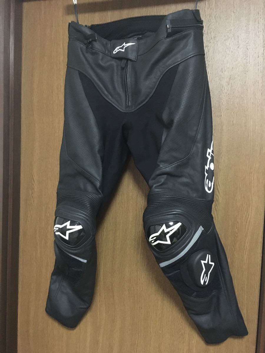 Alpinestars TRACK V2 LEATHER PANTS（10 BLACK） サイズ 46
