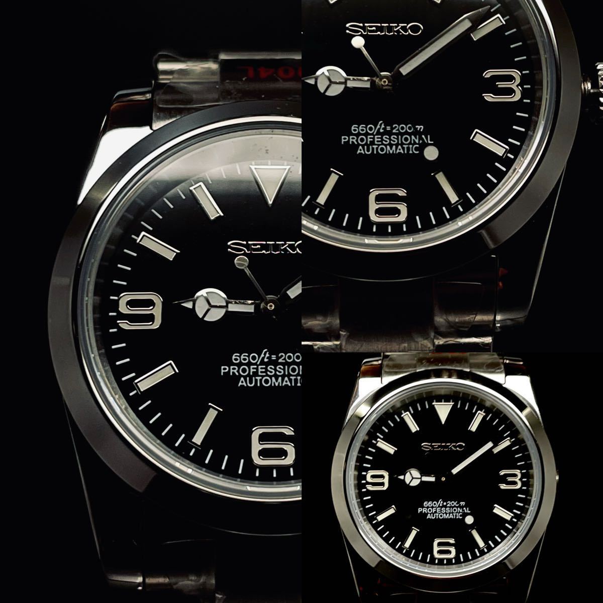 1円【エク1】裏スケ/ S竜頭/36mm/Nh38A/EXPLORERlook/SEIKO MOD/ハック 