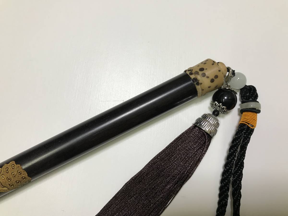 線香筒 香筒 黒檀 蜻蛉 香道 茶道具 仏具 日本製木製 紫檀 #6 | 漢詩