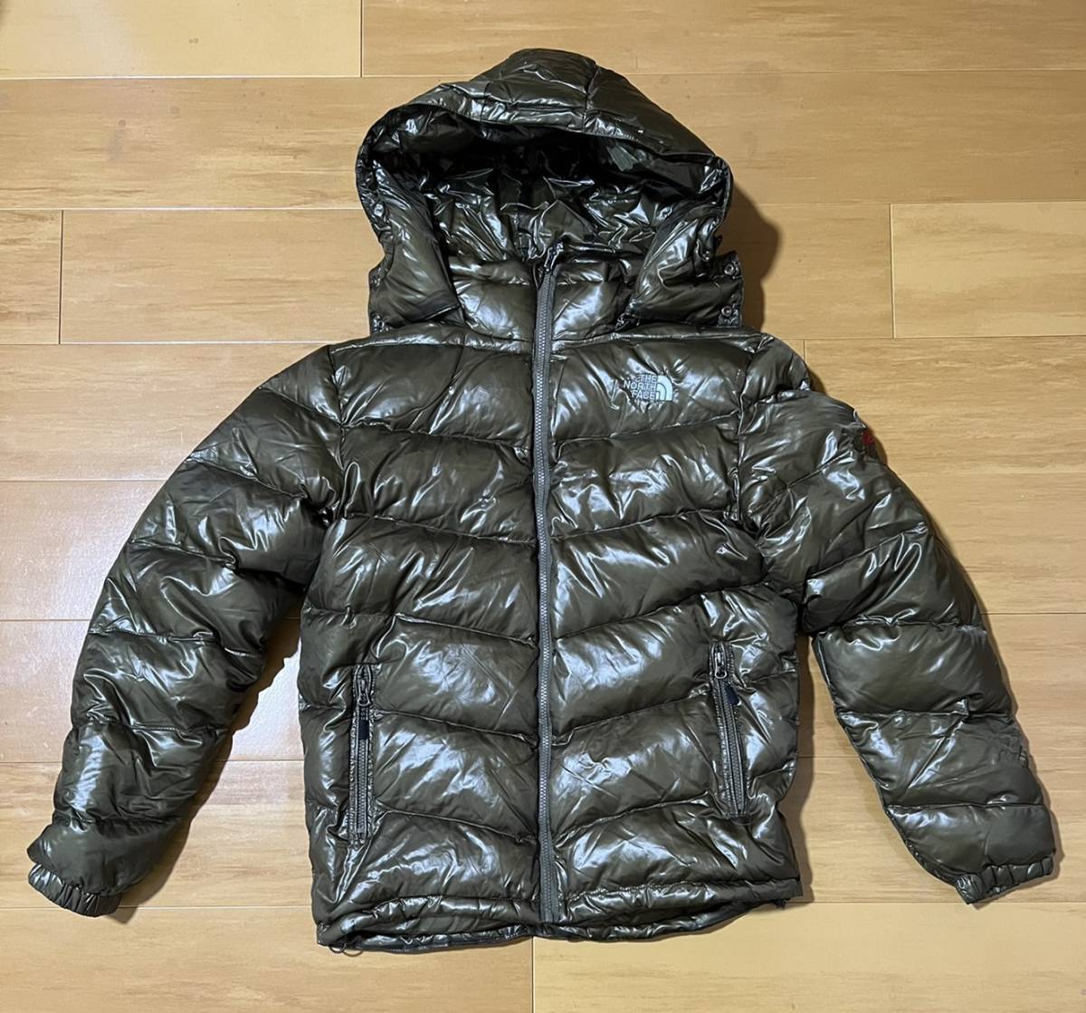 【美品】ノースフェイス サミット 800フィル ダウン ダークグリーン XL ノースフェイス ダウンジャケット メンズ XLサイズ 正規品 カーキ