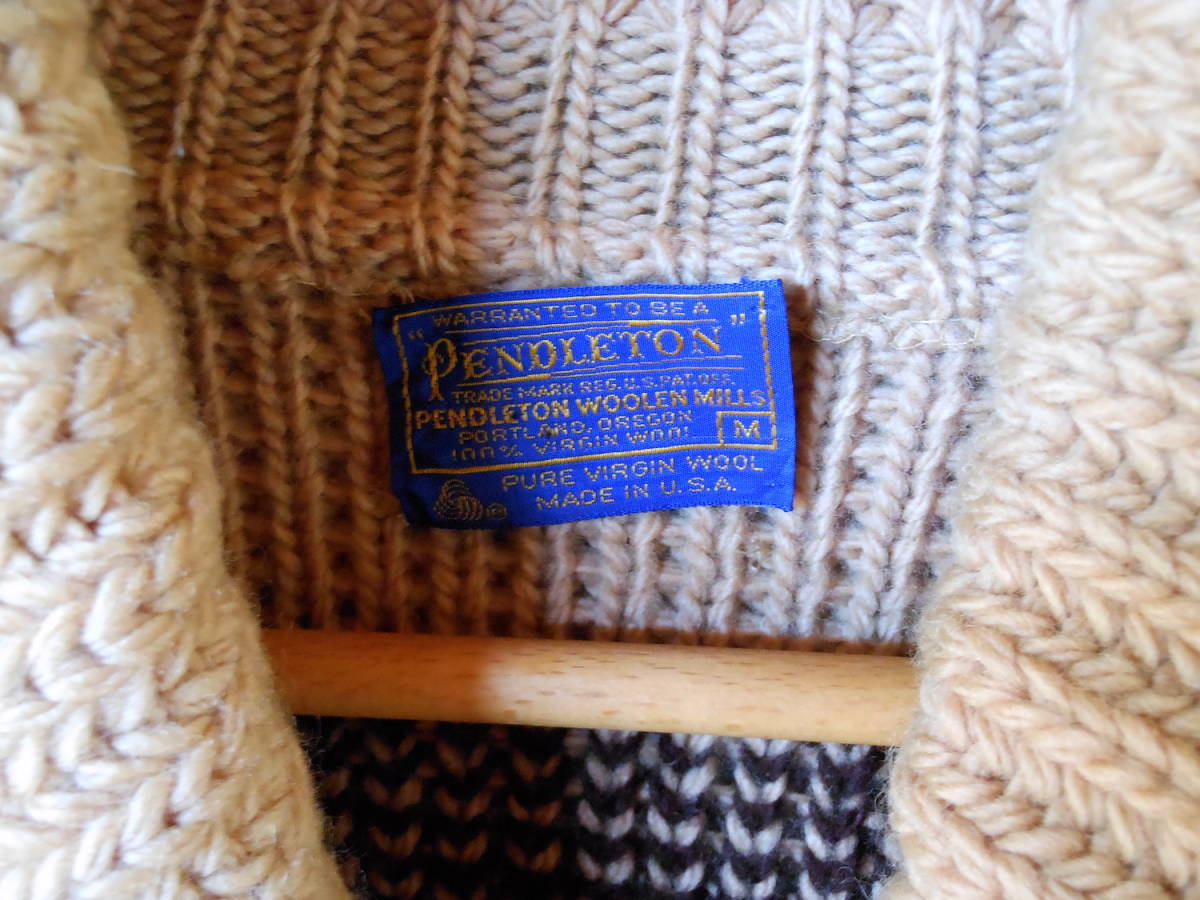 PENDLETON ペンドルトン ZIPアップ カウチンニット セーター 激シブの