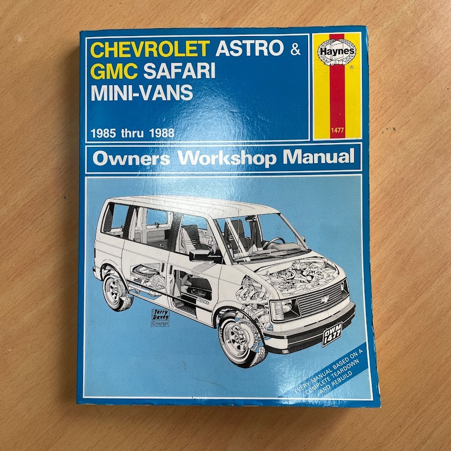 整備マニュアル CHEVROLET ASTRO & GMC SAFARI （英語）1985～1988