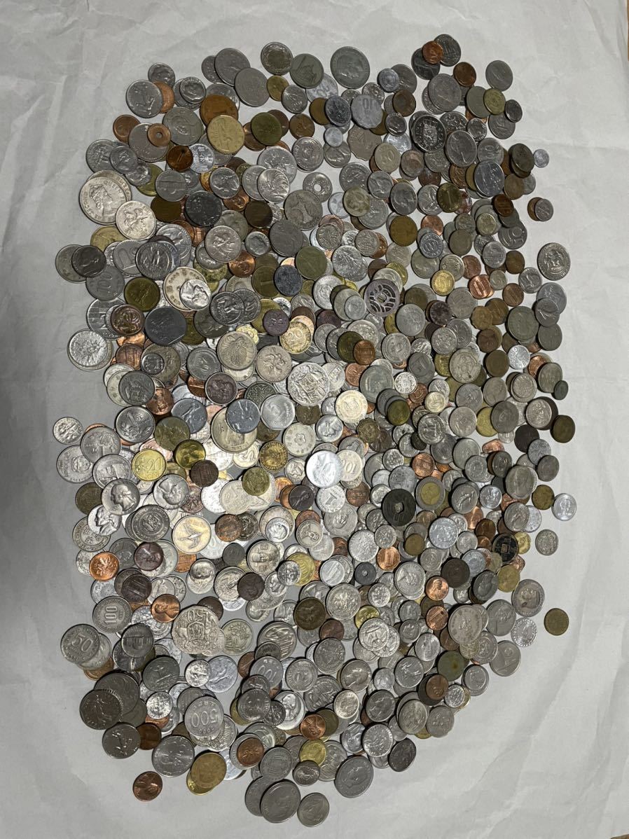 貨幣 古銭 まとめ 色々 大量 銀貨 穴線 約5キロ
