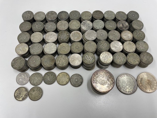 新作入荷，限定セール 12/31① 1円 100円銀貨 507枚 1000円銀貨 12枚 額面:6万2700円 総重量2666g 鳳凰 稲穂 東京オリンピック(100円)｜売買されたオークション情報、yahooの商品情報をアーカイブ公開 - オークファン 現行