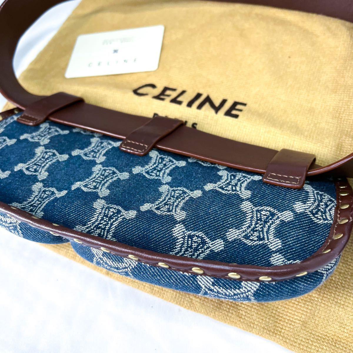 新品同様】□ 1円 □ 希少 CELINE セリーヌ デニム パリマカダム 