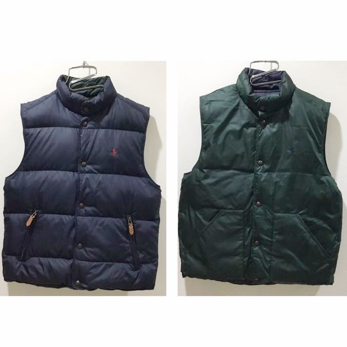 美品☆POLO RALPH LAUREN/ラルフローレン☆ダウンベスト☆リバーシブル 