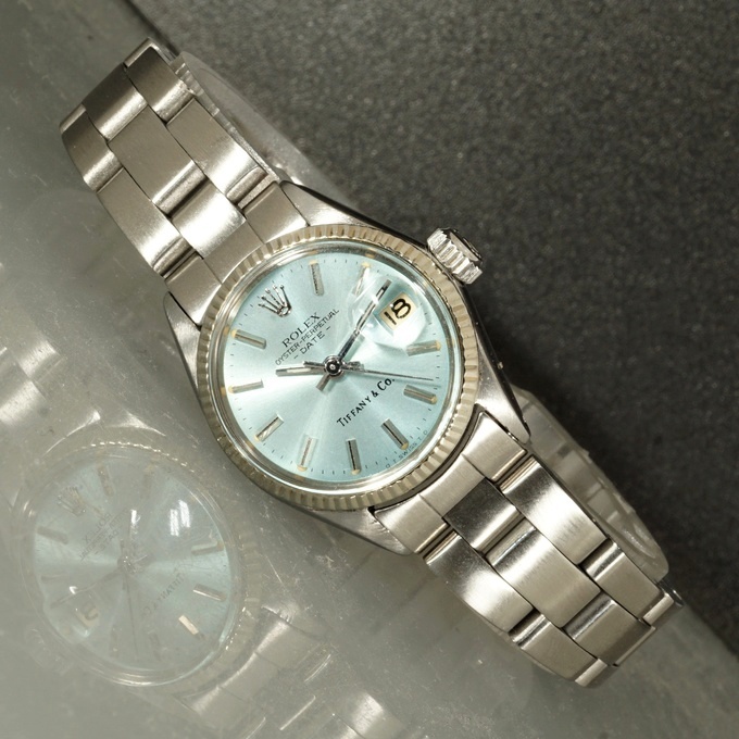 ロレックス ROLEX 6517 OYSTER-PERPETUAL DATE ティファニーブルー