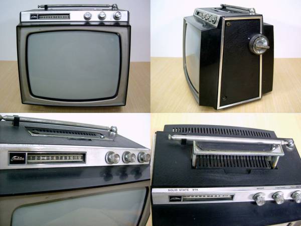 USED☆昭和レトロ 東芝ブラウン管白黒テレビソリッドステート9TK