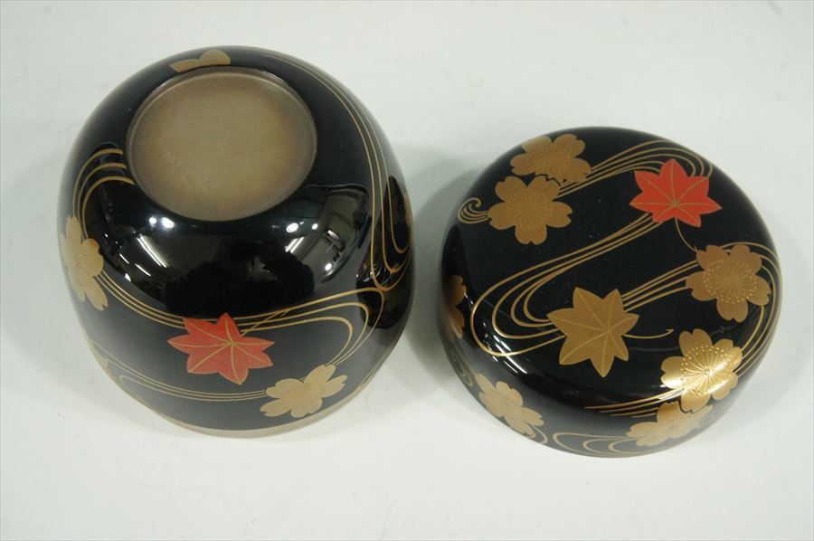 茶道具 若島孝雄 棗 菊桐 ホーム＆キッチン 輪島塗 内銀溜 蒔絵 高台寺