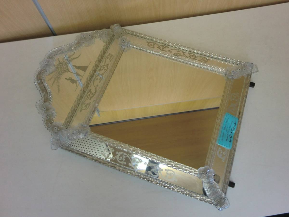 数量限定，お買い得 Ａ3537 イタリア ヴェネチアン ムラノガラスミラー The Venetian Palazzo Mirror 壁掛け鏡 芸術的ガラス工芸(工芸ガラス)｜売買されたオークション情報、yahooの商品情報をアーカイブ公開 - オークフ 工芸ガラス