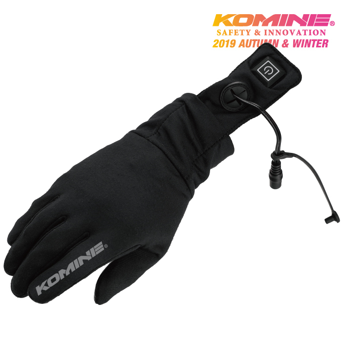 | KOMINE ヒートインナーグローブ12V EK-204 コミネ(KOMINE) バイク用 ヒートインナーグローブ - グローブ ブラック アンバーピース EK L コミネ公式EK-204 コミネ 公式コミネ