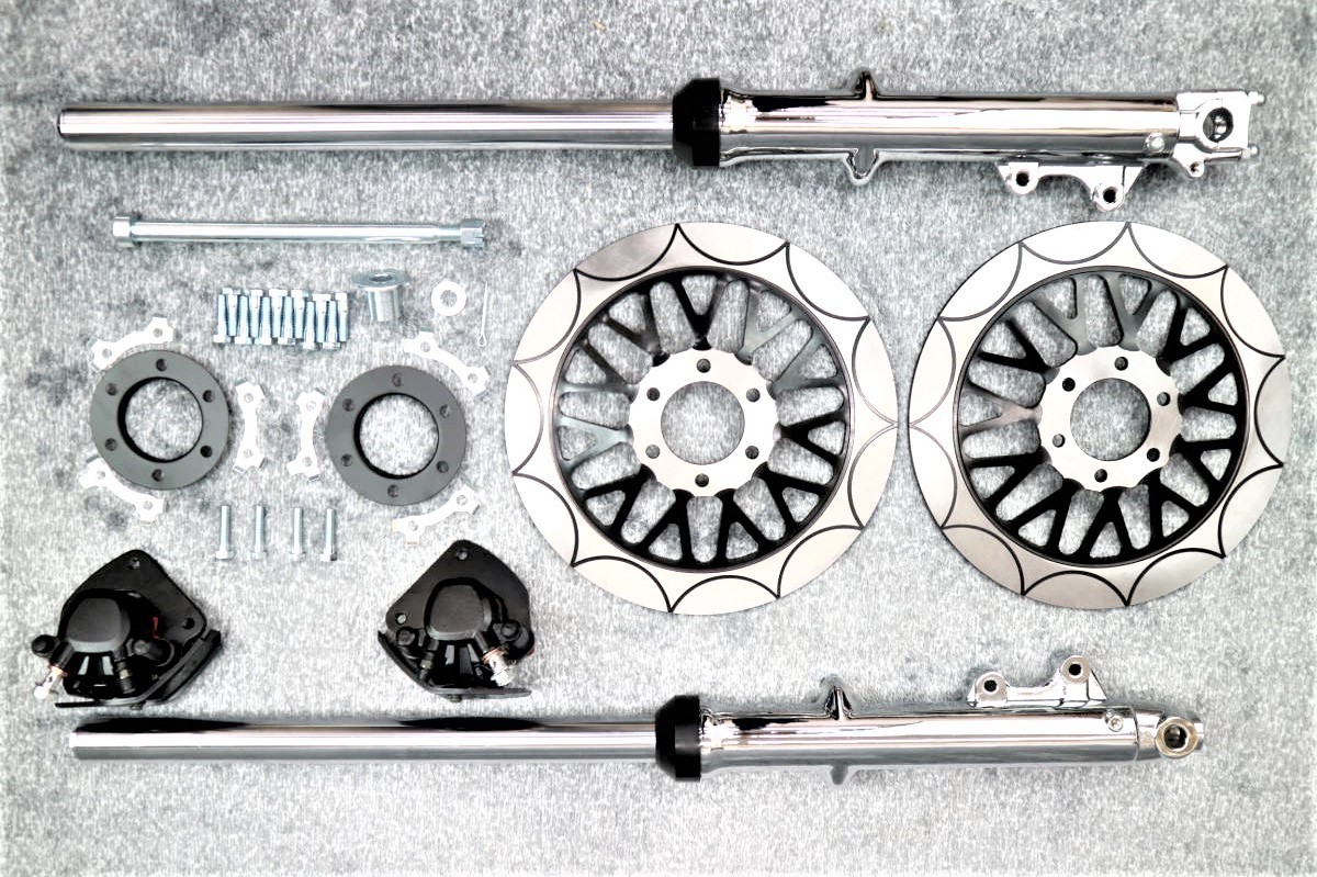 GS400 ダブルディスク キット トレンチ カット メッキ /外装