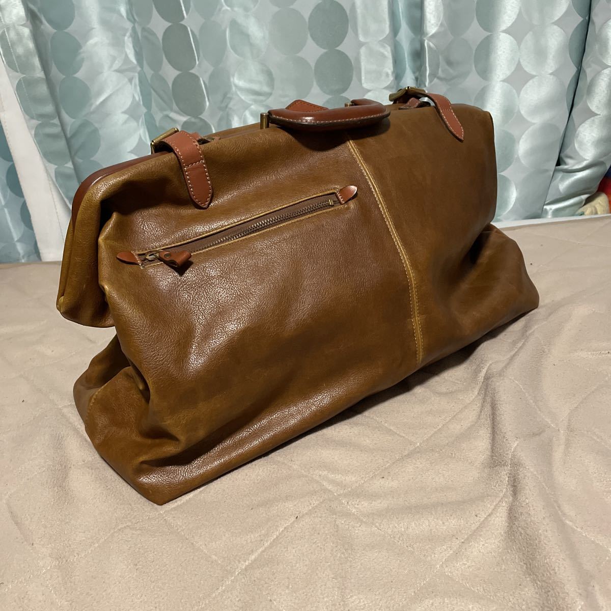 今回の出品で最後！】MOUSTACHE ムスタッシュ 本革 レザー使い 